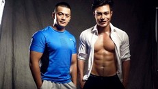 Huấn luyện viên Trung Tài và diễn viên hài Lê Dương Bảo Lâm. 