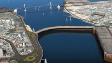 Mô phỏng hầm chui qua sông hàn. 