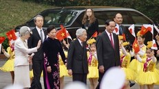 Chủ tịch nước Trần Đại Quang chủ trì lễ đón chính thức Nhà vua Nhật Bản Akihito và Hoàng hậu