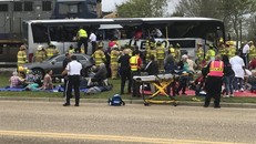 Hiện trường vụ tai nạn.