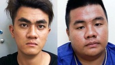 Hai tên cướp tại cơ quan điều tra. Ảnh: Công an cung cấp.