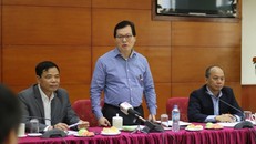 Đại sứ Dương Chí Dũng (giữa) và Bộ trưởng Nguyễn Xuân Cường (bên trái) tại buổi gặp gỡ chiều 30/3. 