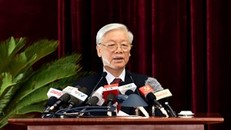 Tổng Bí thư Nguyễn Phú Trọng phát biểu khai mạc Hội nghị Trung ương 5. 