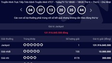 Trúng độc đắc xổ số Vietlott kỷ lục hơn 131 tỷ đồng