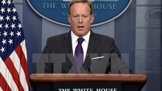 Thư ký báo chí Nhà Trắng Sean Spicer tại cuộc họp báo ở Washington, DC. 