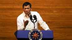 Tổng thống Duterte phát biểu trước Quốc hội Philippines. Ảnh: ABS-CBN.