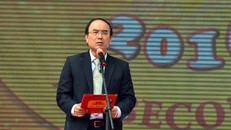 Ông Nguyễn Hồng Linh - TGĐ Habeco phát biểu tại một sự kiện