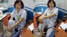 Nữ bác sĩ gác chân lên ghế tại BV Mắt bị xử lý