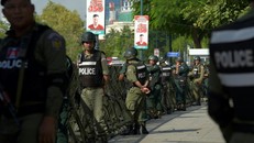 Campuchia đang siết chặt an ninh do tình hình bất ổn chính trị. Ảnh: AFP