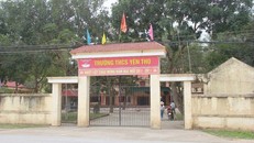 Trường THCS Yên Thọ-nơi xảy ra sự việc. Ảnh: Dân trí