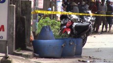 Thùng rác nơi phát hiện ba lô chứa đầu người. Ảnh: PLO