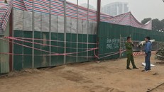 Công trường xảy ra tai nạn đã bị phong tỏa. Ảnh: Dân trí