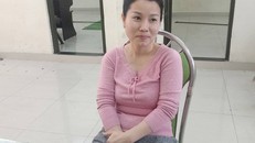 Đối tượng Nguyễn Thị Tú Uyên tại cơ quan công an. Ảnh: VietNamNet