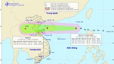 Hình ảnh đường đi của bão Sơn Tinh. Ảnh: NCHMF