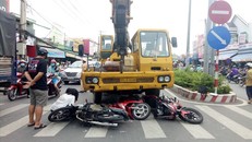 Hiện trường vụ tai nạn. Ảnh: Lao Động