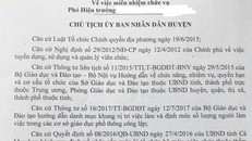 Một quyết định miễn nhiệm Phó Hiệu trưởng của UBND huyện Thới Bình (Cà Mau). Ảnh: Dân Trí