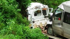 Hiện trường vụ tai nạn. Ảnh: Báo Người Lao Động