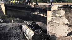 Hiện trường vụ tai nạn. Ảnh: Zing