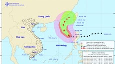 Hình ảnh đường đi của cơn bão. Ảnh: NCHMF