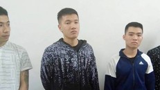 Nhóm đối tượng tại cơ quan Công an. Ảnh: Zing