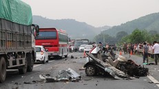 Hiện trường vụ tai nạn. Ảnh: TTXVN