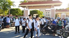 Điểm thi tại trường THPT chuyên Võ Nguyên Giáp - nơi xảy sự cố khiến nhiều thí sinh thi lại. Ảnh: VietNamNet