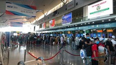 Mọi hoạt động tại sân bay quốc tế Đà Nẵng vẫn diễn ra bình thường, Ảnh: CAĐN