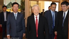 Tổng Bí thư, Chủ tịch nước Nguyễn Phú Trọng đến dự buổi lễ.