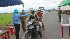 Các chốt kiểm soát dịch COVID-19 trên địa bàn thành phố Tuy Hòa. Ảnh: Báo Phú Yên