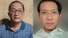 Bị can Nguyễn Minh Quân (trái) và bị can Nguyễn Văn Lợi (phải).