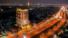 Diện mạo Datxanhhomes St. Moritz đầy rực rỡ và sống động nhờ khai thác hiệu quả thiết kế chiếu sáng kiến trúc mặt ngoài tòa nhà. 