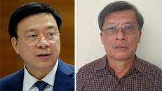 Bị can Phạm Xuân Thăng (trái) và bị can Phạm Mạnh Cường (phải).