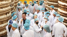 Hàng trăm khách hàng ấn tượng với quy mô nhà thùng ủ chượp.