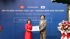 Khánh thành bếp ăn yêu thương trưởng mầm non Hoà Bình