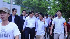Ảnh/baogiaothong. Chủ tịch UBND TP Hà Nội Nguyễn Đức Chung tại "điểm nóng" Đồng Tâm
