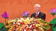 Tổng Bí thư Nguyễn Phú Trọng phát biểu tại Lễ kỷ niệm. Ảnh: VGP/Nhật Bắc