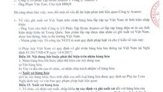 Văn bản làm việc giữa tổ công tác VCCI và Asanzo
