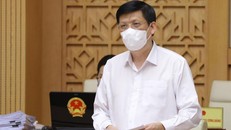 Bộ trưởng Bộ Y tế Nguyễn Thanh Long phát biểu tại cuộc họp Chính phủ thường kỳ sáng 5/5. 