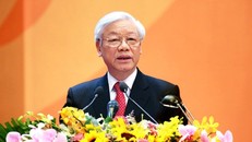 Tự hào và tin tưởng dưới lá cờ vẻ vang của Đảng, quyết tâm xây dựng một nước Việt Nam ngày càng giàu mạnh, văn minh, văn hiến và anh hùng