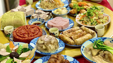 Mâm lễ mặn cúng Rằm tháng Giêng (Ảnh minh họa)