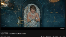 Số lượt xem MV "Look What You Made Me Do" vẫn đang tăng mạnh với lúc đạt đỉnh là tận 3 triệu view/ngày (Trong ảnh là số lượt xem tính đến 10h sáng nay 29/8)