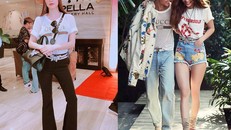 Cặp đôi Hà Hồ - Kim Lý 'tình bể tình' khi cùng nhau diện 1 chiếc áo