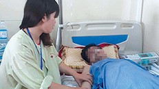 Bệnh nhân V. nằm điều trị ung thư trực tràng tại Bệnh viện K T.Ư