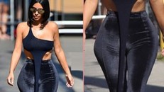 Kim Kardashian bị chế giễu bơm hông bên tròn bên nhọn