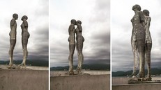 Bức tượng tình yêu mỗi ngày chỉ được gặp nhau một lần