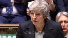 Thủ tướng Anh Theresa May phát biểu trong cuộc họp Quốc hội tại thủ đô London ngày 15/11/2018. Ảnh: AFP/TTXVN