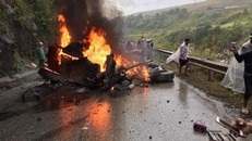 Hiện trường vụ tai nạn giao thông nghiêm trọng. Ảnh: MXH Giao thông