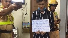 Đối tượng T. tại cơ quan công an. Ảnh: N.KHIÊM