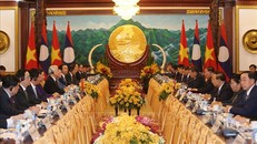 Lãnh đạo hai nước hội đàm. Ảnh: TTXVN