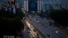 Cảnh mất điện tại Caracas, Venezuela, ngày 26/3/2019. (Nguồn: AFP/TTXVN)